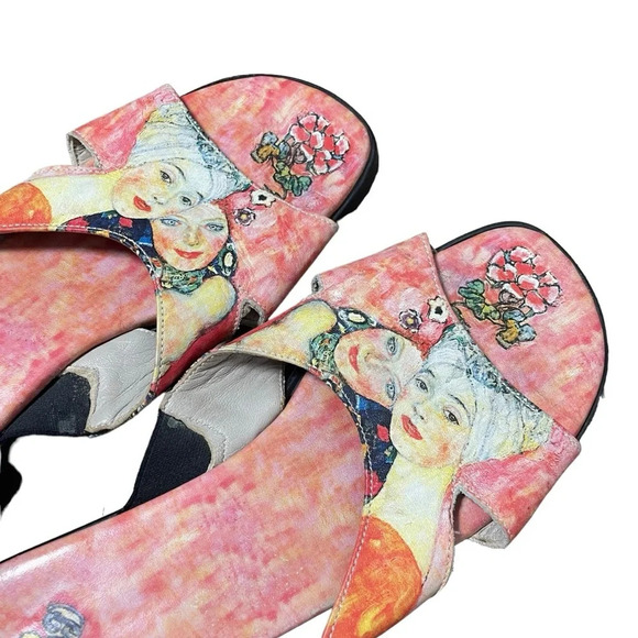 VINTAGE Jeon Women’s Japanese Wearable Art Heeled Sandals Size 6.5 - Picture 13 of 13